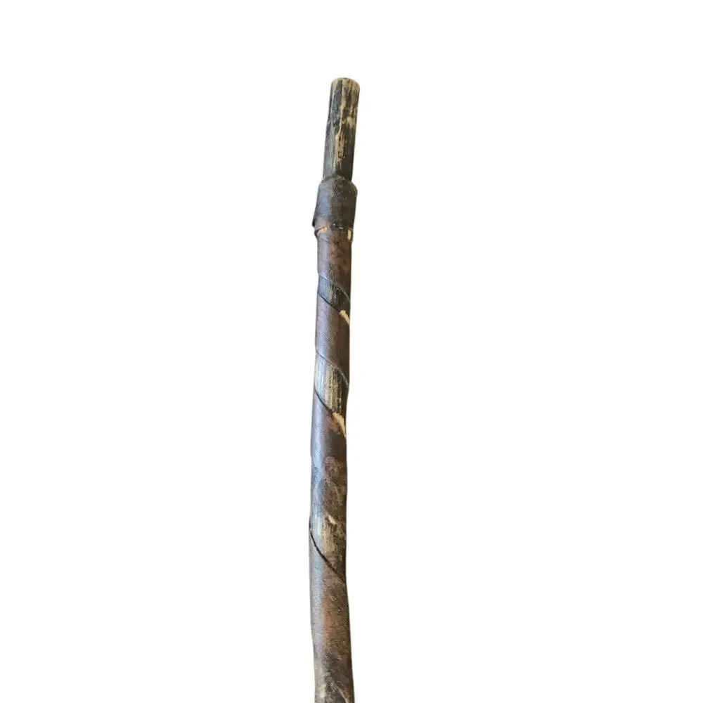 Hand Carved Wood Tobacco Pipe Vintage Long 16 inch Rustic Folk Art‎ Display